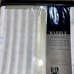Marble shower curtain